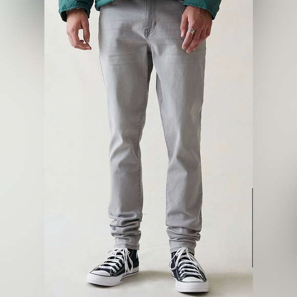 NWT - PacSun Eco High Stretch Gray Stacked Skinny Jeans - Men 28x30 - Picture 1 of 7